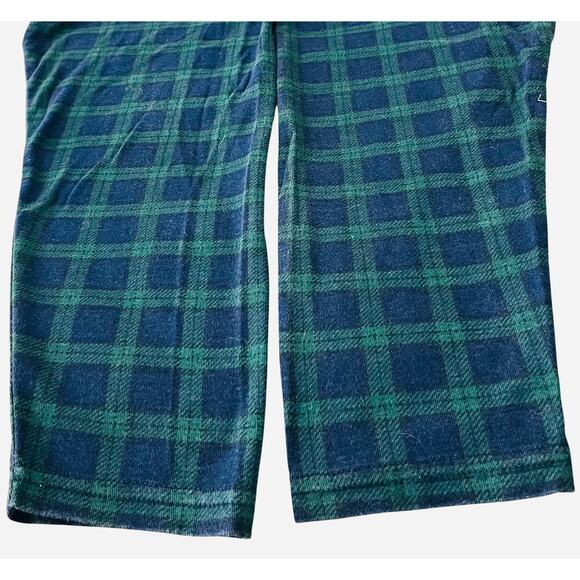 CHAPS LONG SLV CREW NECK PULL- OVER TOP, WOMENS, 2X, NAVY BLUE & GREEN PLAID - Picture 9 of 12